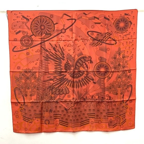 AUTHENTICITY GUARANTEED UNUSED HERMES Carre Wash SURTEINT CORAIL Scarf silk - Picture 1 of 10